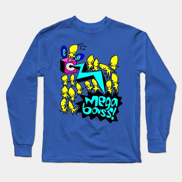 Megabass Alien Party! Long Sleeve T-Shirt by kriskeogh